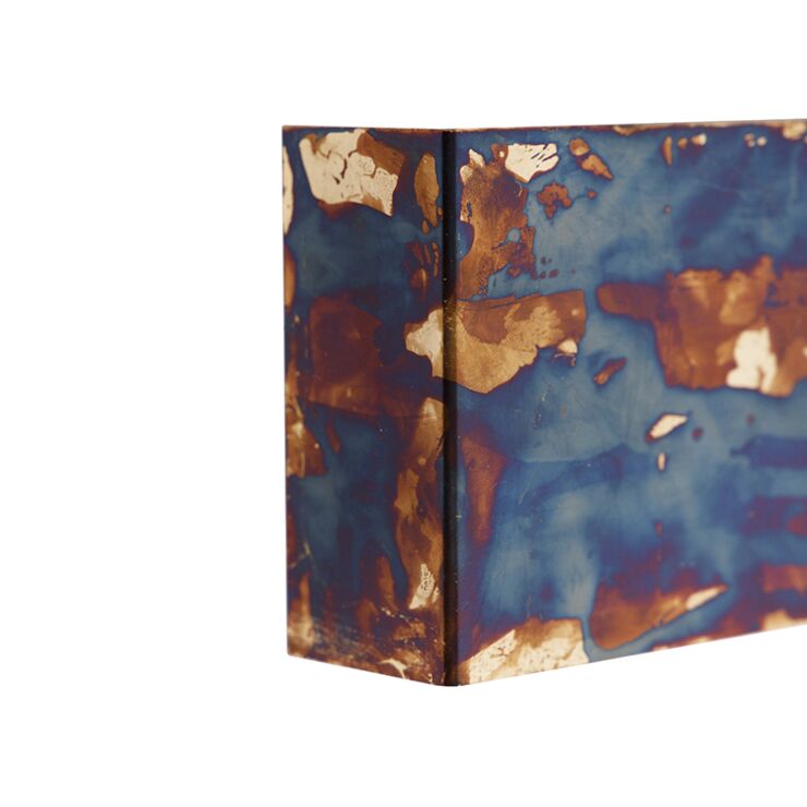 Industrial wall lamp rust with blue 4-light - Image 2